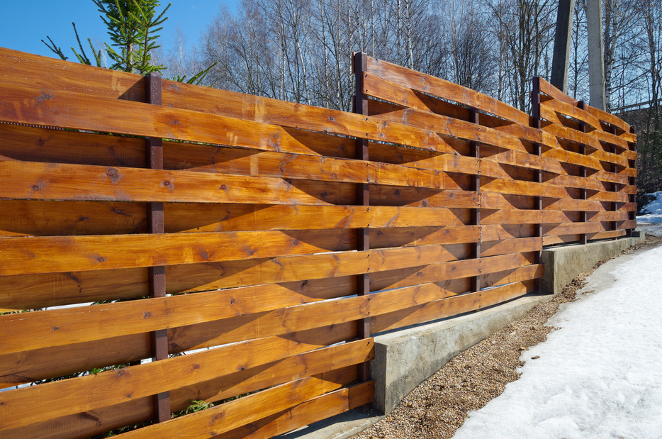 Wicker wood fence